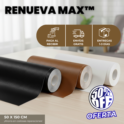 Renueva Max™ Rollo cuero adhesivo de reparación 50 x 150 cm ¡50% DESCUENTO!