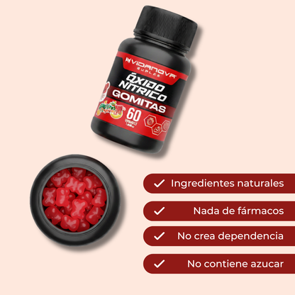 NITROX GUMMIES™ 60 Gomitas Oxido Nítrico ¡50% DESCUENTO!