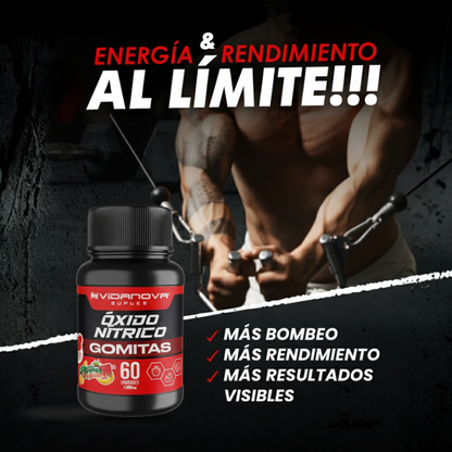 NITROX GUMMIES™ 60 Gomitas Oxido Nítrico ¡50% DESCUENTO!