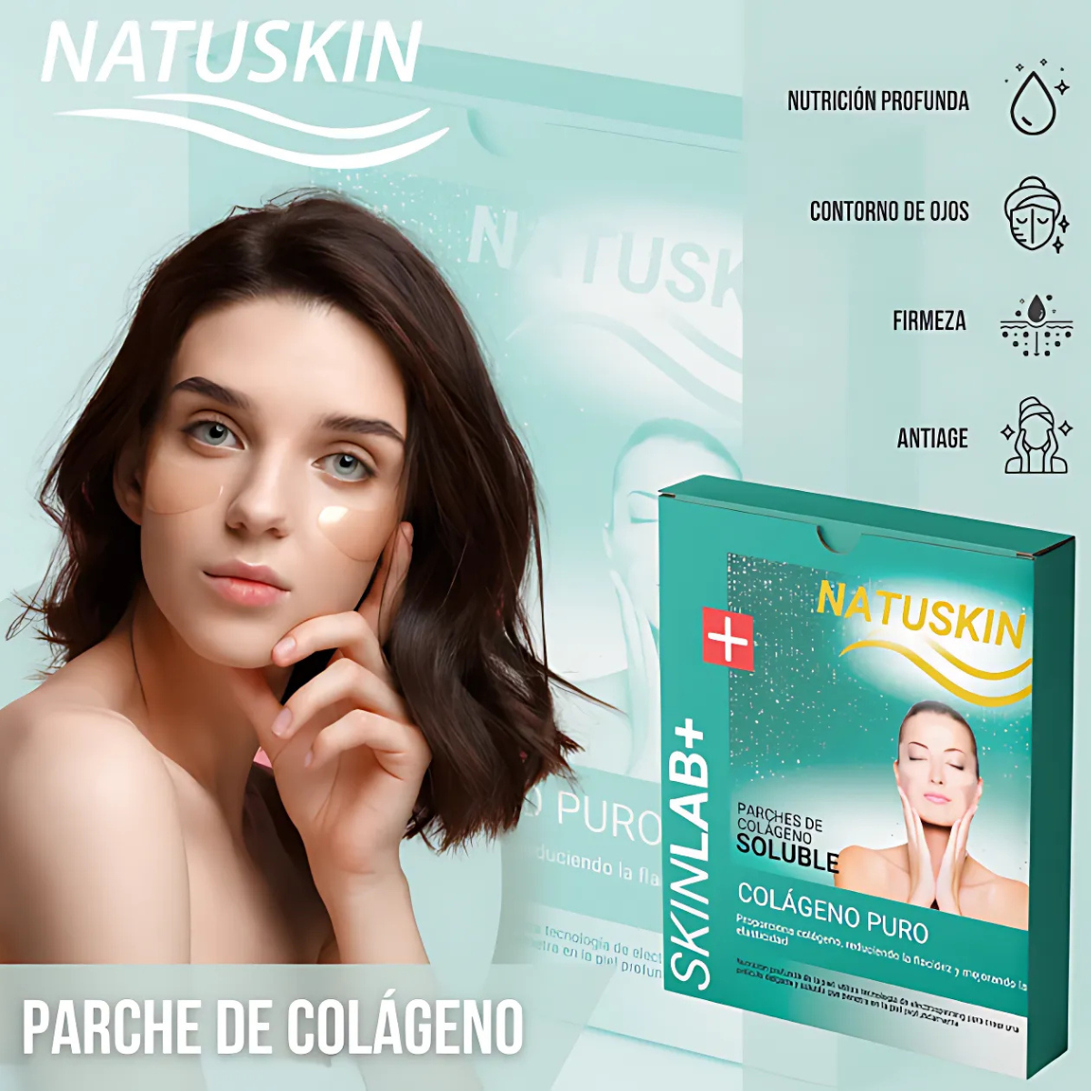 NATUSKIN™ Parches Rejuvenecedores De Colágeno Hidrolizado CON ENVÍO GRATIS!